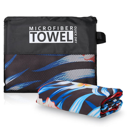 Vorvowry Microfibre Beach Towels for Adults Women Men Extra Large Lightweight Quick Dry Sand Free Travel Towel Double Sided Printing for Swim Sports
