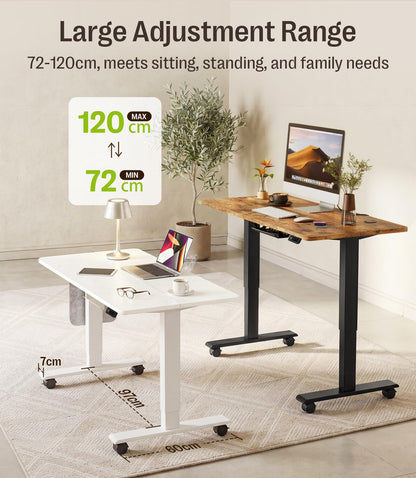 MAIDeSITe Electric Height Adjustable Standing Desk, 120x60cm Sit Stand Desk