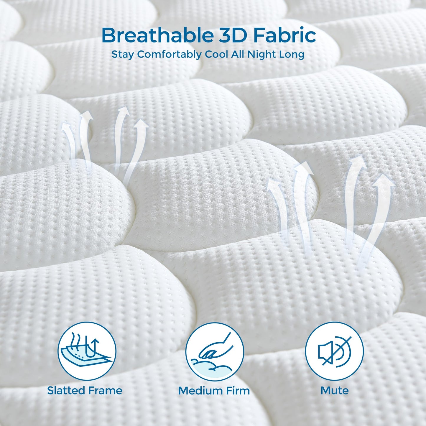 dosleeps Small Double Mattress 4FT,10 Inch Extra Thick 9-Zone Orthopedic Mattress with Memory Foam & Pocket Springs and 3D Breathable Fabric- Motion