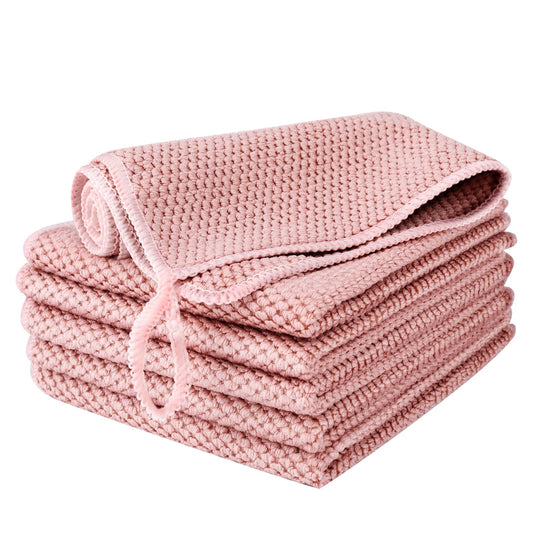 EURSPEUNG Microfibre Cloths Microfibre Cleaning Cloths Cleaning Cloths Window Cloths Microfibre Cloths Dish Towels All-Purpose Microfibre Cloths Pink