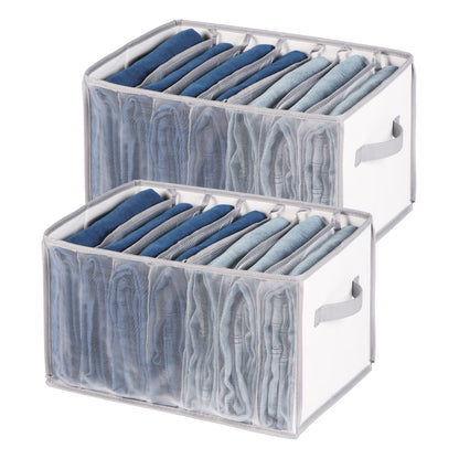 Univivi Extra Large Clothes Storage Organiser,7Grids,2 pack