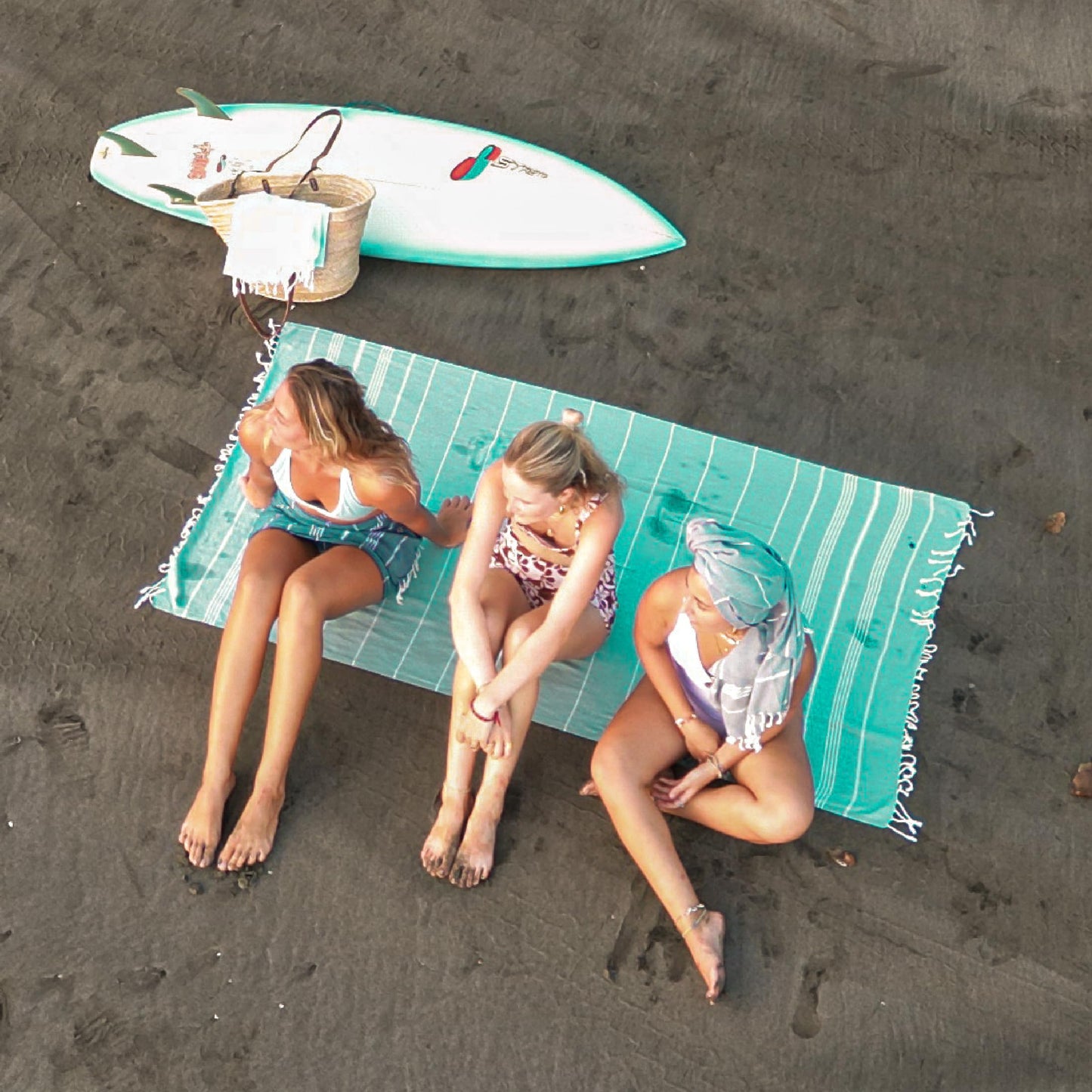 WETCAT Turkish Beach Towel Oversized 38x71 100% Cotton Sand Free Quick Dry Extra Large Light Travel Towel for Adults Beach Accessories Gifts