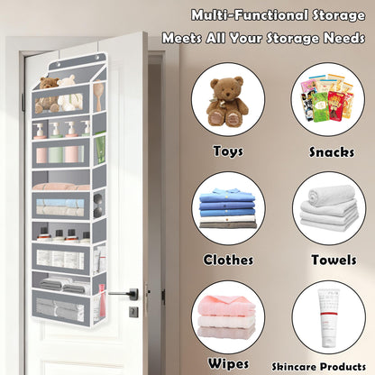 Goodaily Over Door Organiser, Dark Grey Non-Woven Hanging Storage
