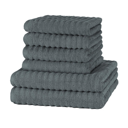 Merana OSLO towel set | quick-drying, soft & lint-free | terry luxury quality | 100% cotton terrycloth | OEKO-TEX | 590 GSM | gift set | Dark gray