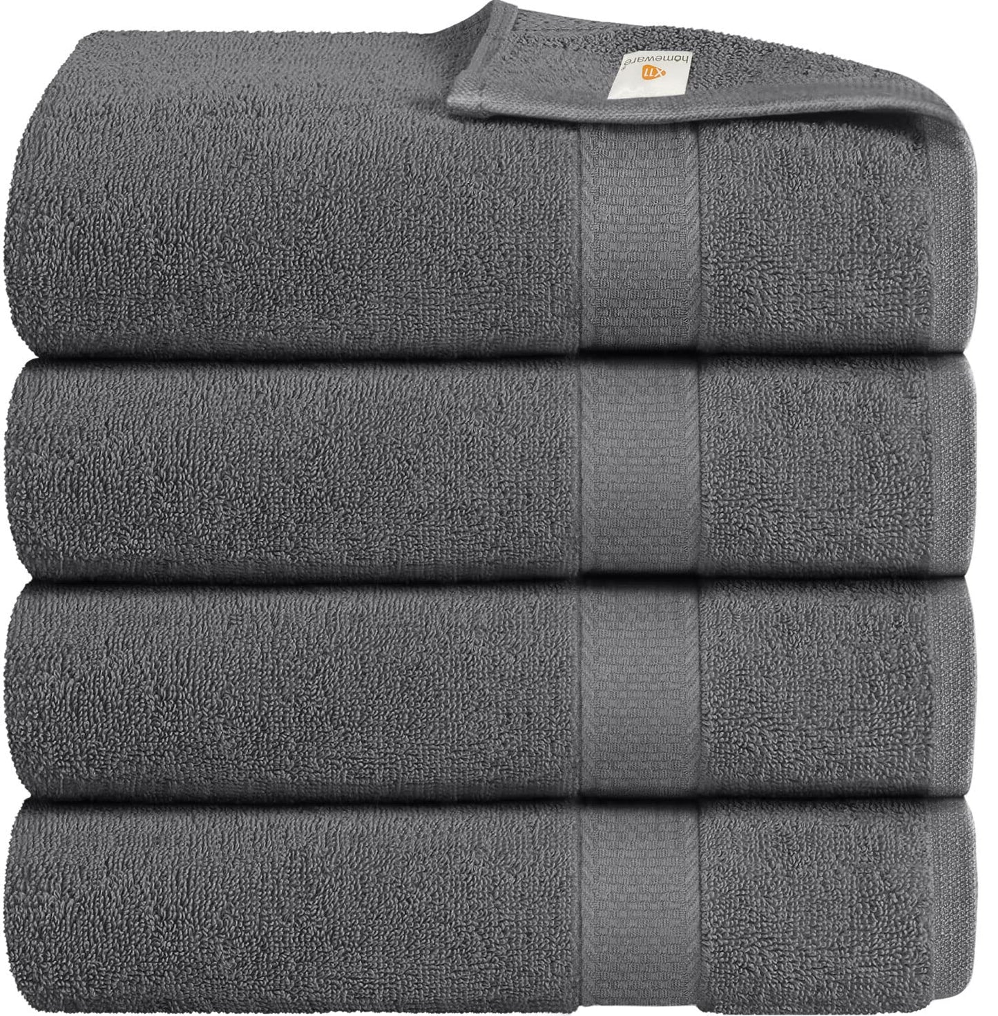 X11 Homeware Bath Towels Pack of 4 Egyptian Cotton Towel Set Highly Absorbent Soft Bathroom Towels Set of 4 Ring Spun Cotton Quick Dry Large Towels
