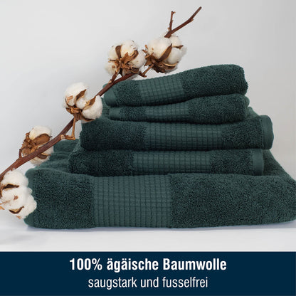 Merana Rome Washcloth Set Absorbent Soft and Lint- Terry Wash Mitts in Luxury Quality Heavy Organic Cotton 590 GSM