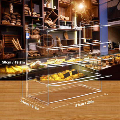 BAOSHISHAN Acrylic Pastry Display Case 4-Tier Cake Display Cabinet