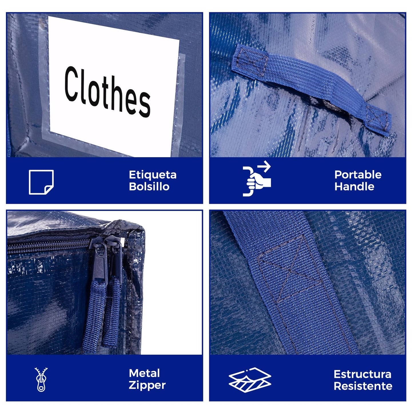 ZFWDSY Moving Bags 93 L,6-Pack Storage Bags Moving Boxes Alternatives