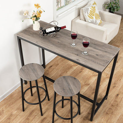 HOOBRO Round Bar Stools Set of 2, Breakfast Bar Chairs with Footrest for Kitchen, Pub Stools, Sturdy Metal Frame, for Dining Room, Kitchen, Party,