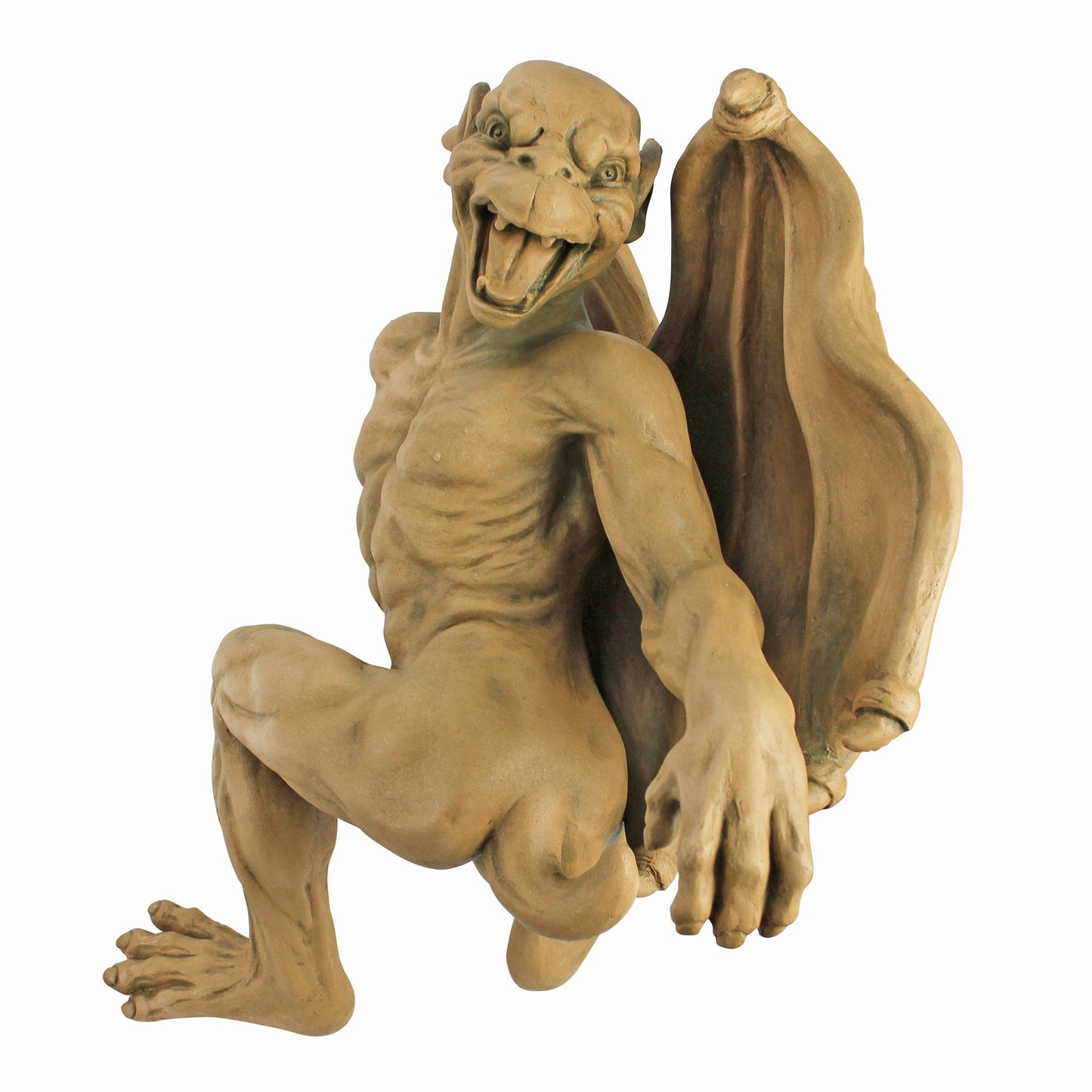 Design Toscano NG832115 Gaston the Gothic Gargoyle Climber Hanging Statue, Medium, 33 cm, Polyresin, Gothic Stone
