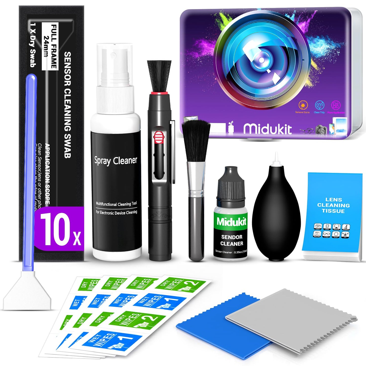 Camera Cleaning Kit, Camera Lens Cleaning Kit, Full Frame Sensor Cleaning Kit