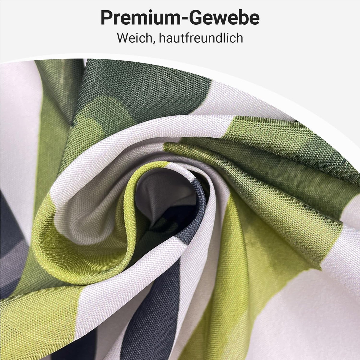 Lerores Shower Curtain, 120 x 200 cm, Leaf Line, Weighted Hem, Anti-Mould Textile, Water-Repellent