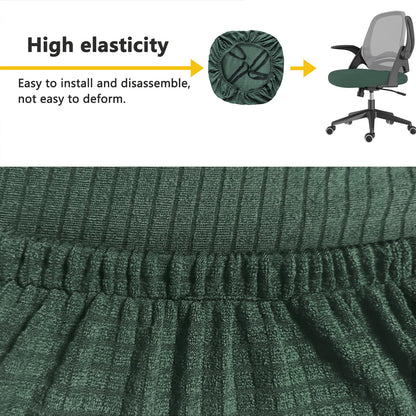 FYTXSZ Office Chair Seat Cover Stretch Elastic Universal Fit Washable Slipcover Seat Protector for Desk Swivel Computer Chairs