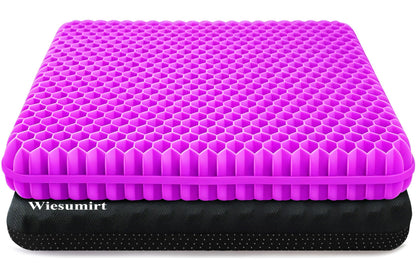 Plus Size Gel Seat Cushion, 50×50×4cm, Large and Thick Supportive Seat Cushion for Pressure Relief for Buttock, Sciatica, Tailbone Pain