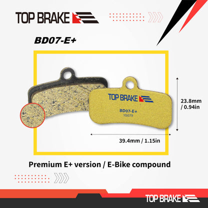 TOP BRAKE 2 Pairs Disc Bike Brake Pads for Shimano 4 Piston Saint BR-M810 M820 Zee M640 XTR-M9120, Deore XT BR-M8020, M8120,M6120,BR-MT420,MT510,MT520