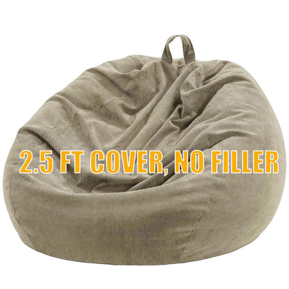 Nobildonna Bean Bag Chair Cover (No Filler) for Kids Beanbag Stuffed Animal Storage Without Filling Plush Toys Holder and Organizer Soft Premium