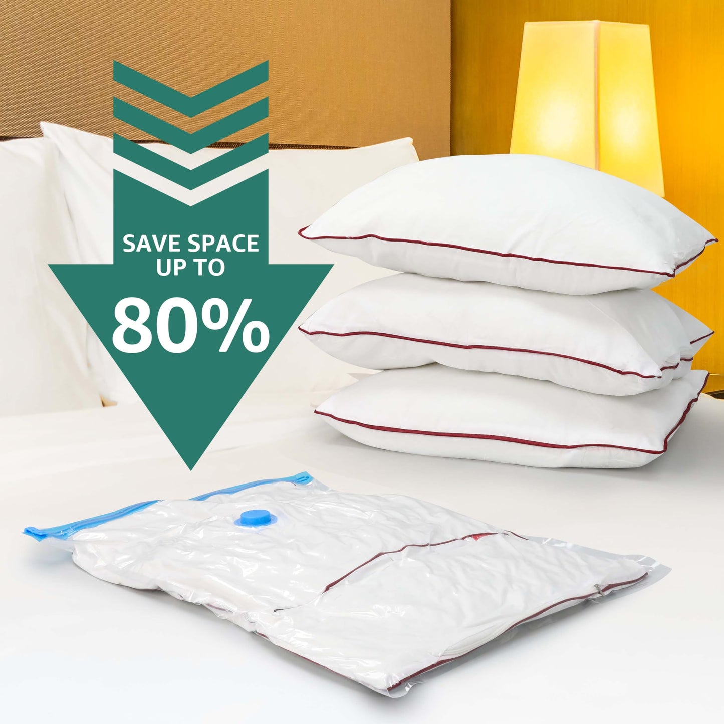 Simple Deluxe Vacuum Storage Bags 30 Pack Multi-Size Bundle | 6x Jumbo(70x100cm)/6x Large/6x Medium/6x Small/6x Roll-Up Bags with Hand Pump for