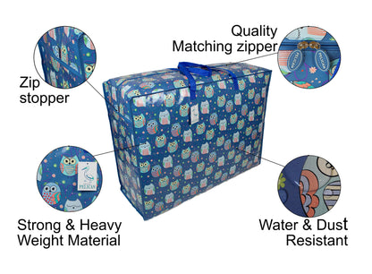 Storage Bags 115 ltr 2x Pack Sleepy Owls print