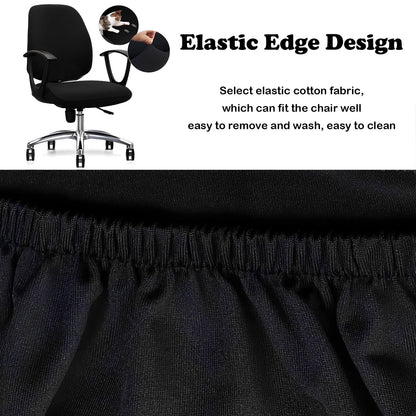 Wvbzf 2Pcs Office Chair Cover, Removable Washable Desk Chair Cover, Stretch Chair Sea Cushion Protector Computer Chair Cover