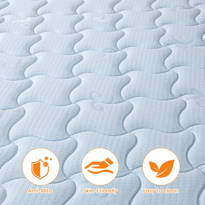 Good Nite Mattress Double Hybrid Spring and Memory Foam Mattress with Knit Fabric Sprung Double Bed Mattress for More Supportive Firm Feel H6 4FT6