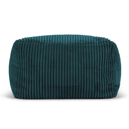icon Amara Small Cord Bean Bag Footstool with Filling Included, Teal