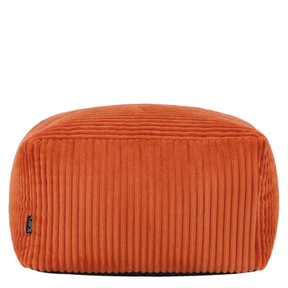 icon Amara Small Cord Bean Bag Footstool with Filling Included, Orange