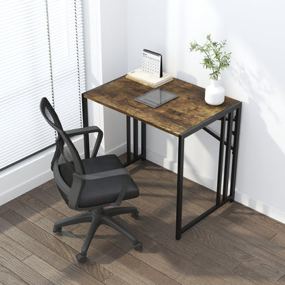 Lutown-Teen 47 inch Folding Computer Desk, Rustic Brown