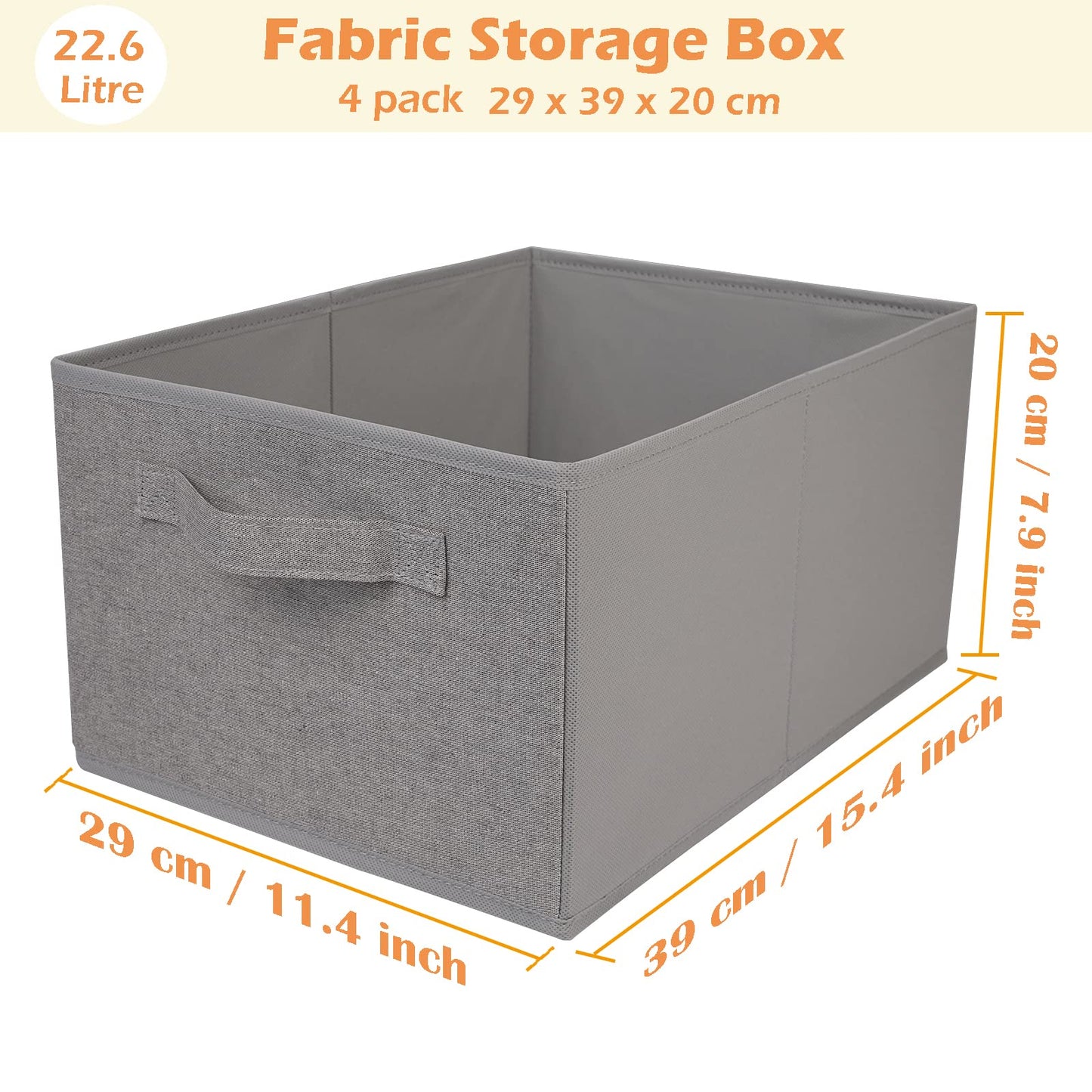 4 PCS Clothes Drawer Organisers Fabric Storage Box for Wardrobe Clothes Toy