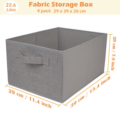 4 PCS Clothes Drawer Organisers Fabric Storage Box for Wardrobe Clothes Toy