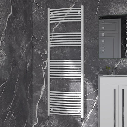 NRG Gloss White Curved Central Heating Towel Rail Radiator 1800×600mm