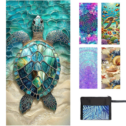 JAODFK Microfibre Beach Towel 71"X32" Quick Dry Lightweight Sand Free Extra Large Thin Towels Travel Essentials For Adults Womens Swim Bath