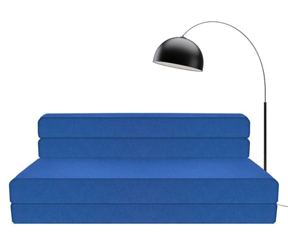 SAPPHIRE Tri-Fold Foam Mattress - The Perfect 12cm Futon Z Bed & Sofa chair for Guests and More! (Double Navy)