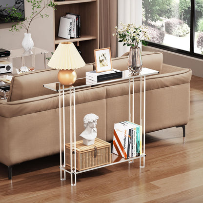 solaround Acrylic Console Table for Hallway, Clear, 100 x 20 x 80 cm