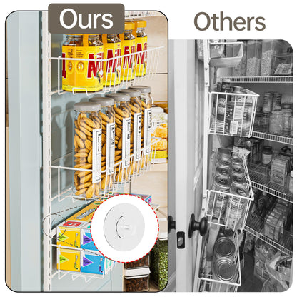 Delamu Over Door Storage, Pantry Organisers and Storage, Hanging Spice Rack Shelves for Easy Install, Cabinet Door Organiser