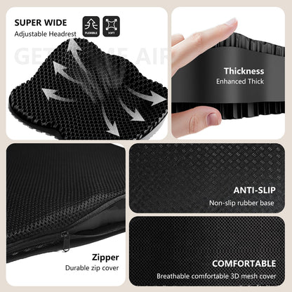 Tsmertor Enlarged Gel Seat Cushion 19in Super Large Thick Gel for Pressure Relief for Long Siiting, Coccyx Sciatica Pain Relief