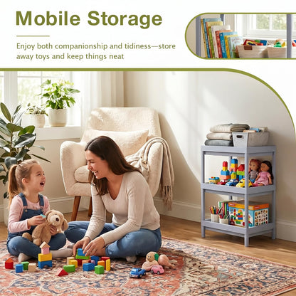 Sweetmirth 3 Tier Storage Trolley,Shelf Unit,Suitable for kitchens,bathrooms, garages,bedrooms,offices(3 Tier:61 * 40 * 27cm)