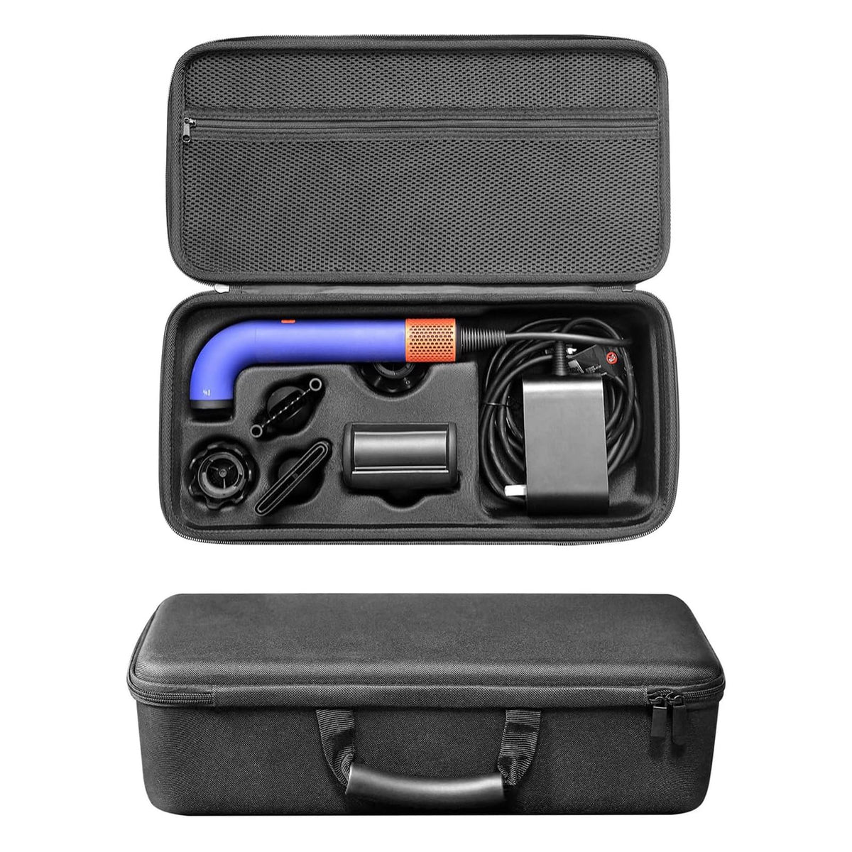 EUGOOCX Hard Travel Case Compatible with Dyson Hair Dryer HD17 HD18, EVA Carrying Storage Bag for Supersonic R Hairdryer and Accessories