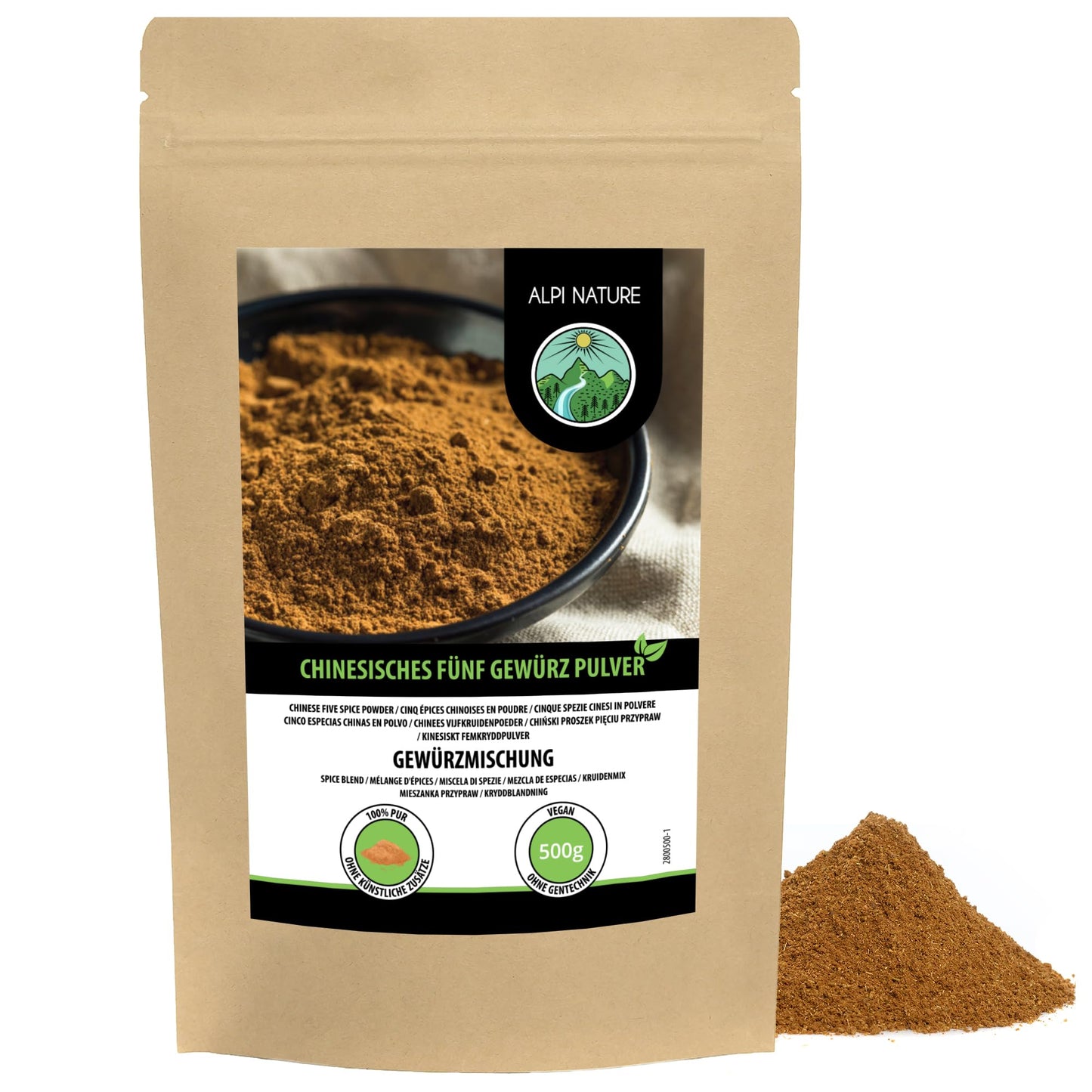 Alpi Nature Chinese Five Spice Powder 500g 1.1 lb, Chinese Seasoning, Five Spice Powder