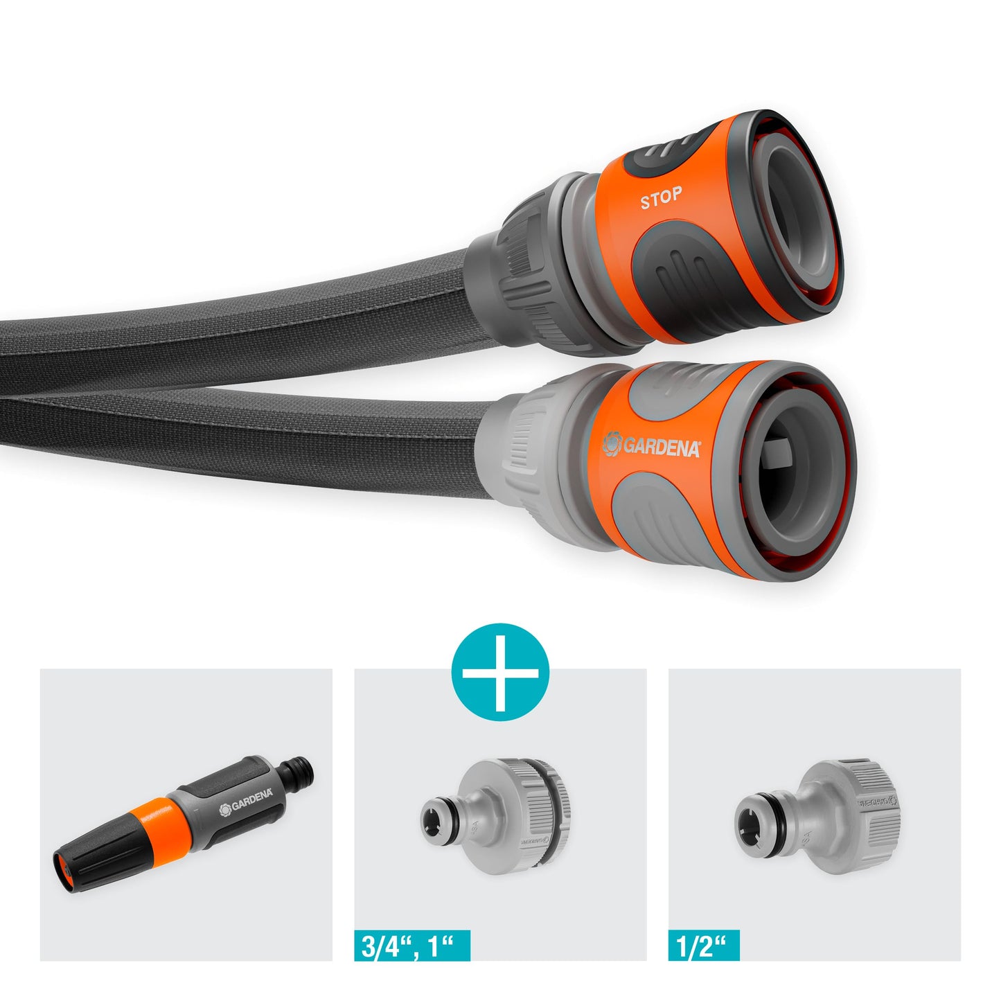 Gardena Liano Life Textile Hose 1/2 inch, 15m: Highly flexible textile garden hose, with PVC inner tube, no kinking, lightweight, weather-resistant