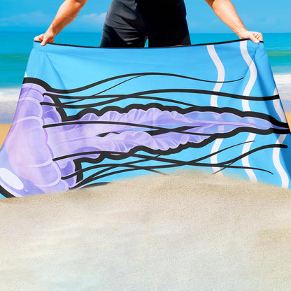 Violetpos 2 Pack Extra Large 180x90 cm Beach Towels, 250GSM Premium Microfibre, Sand Free Quick Dry Lightweight