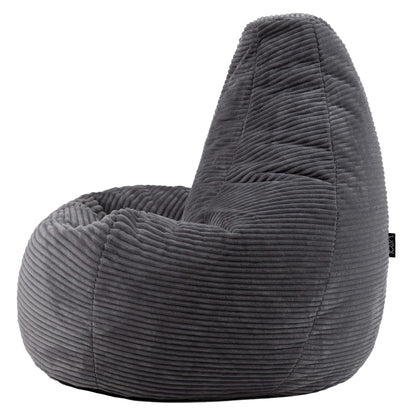 icon Dalton Cord Bean Bag with Filling Included, Set of 2, Grey