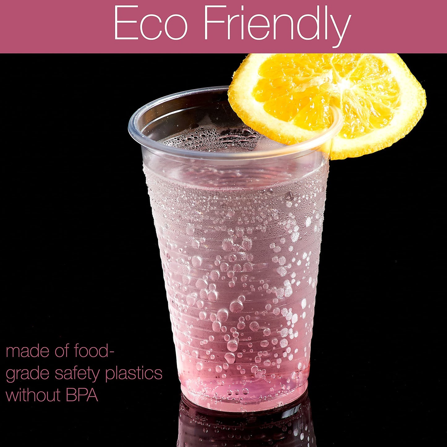 Shefa 3000 Clear Plastic Cups - Plastic Party Cups for Beer, Water, & Juice, Plastic Cups for Dessert & Cold Drinks - Slush Cups & Milkshake Cups,