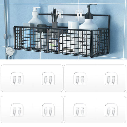 WY LIGHTING LEVEL 4 Pack Shower Caddy Adhesive Replacement, Strong Adhesive Sticker Hooks for Corner Shower Caddy Bathroom Shelf Basket Soap Dish