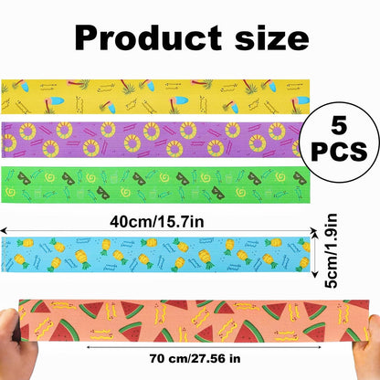 Solihigh 5Pcs Towel Bands for Sun Loungers, 40x5cm Elastic beach towel bands, Non-Slip Chair Towel Holders for Pool