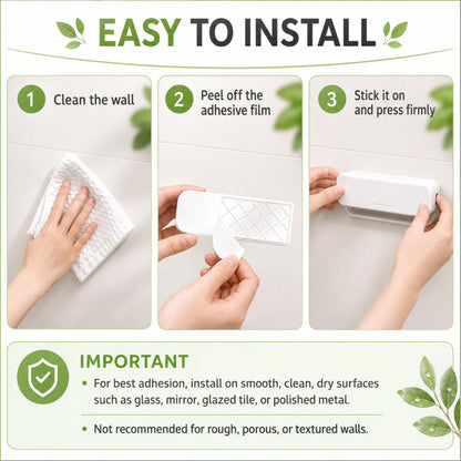 Toothpaste Holder, Toothpaste Clips, Wall Mounted Toothpaste Holder, No-Drill Tooth Paste Organizers Gripper Fit For Bathroom Washstands