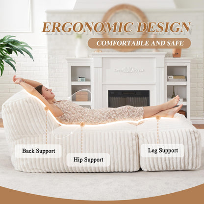 Hobestluk Adult Bean Bag Chairs with Memory Foam Lazy Sofa for Living Room