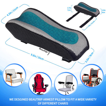BEAUTRIP Ergonomic Armrest Pads- Office Chair Arm Rest Cover Pillow - Elbow Support Cushion for Computer, Gaming and Desk Chairs (Set of 2)…