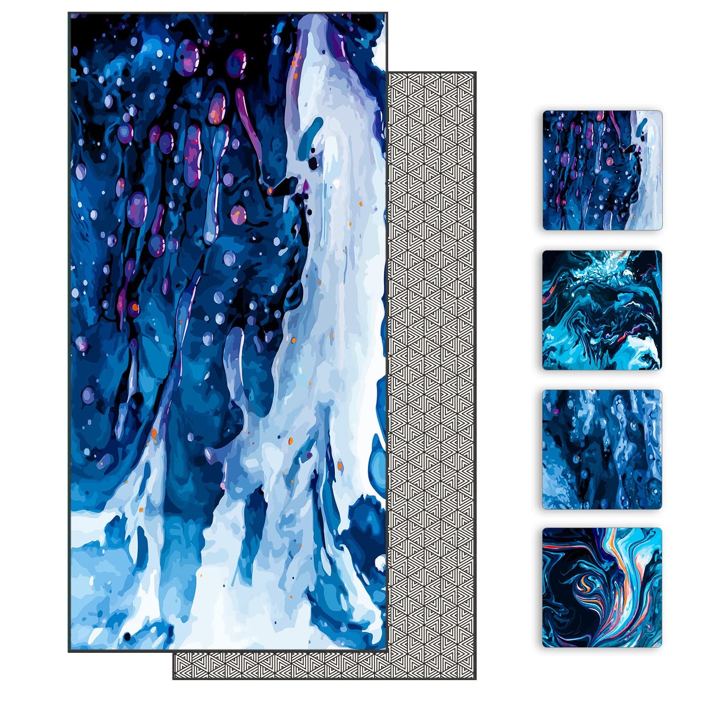 DARCHEN Microfiber Beach Towels Oversize Quick Dry Towel[1 or 4 Pack] Travel Swimming (A [1 Pack] - Dawn on Beach, X-Large - 180 x 90 CM)