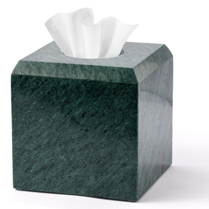 WORHE Tissue Box Cover Italy Natural Marble Stone Heavy Duty Square Cube