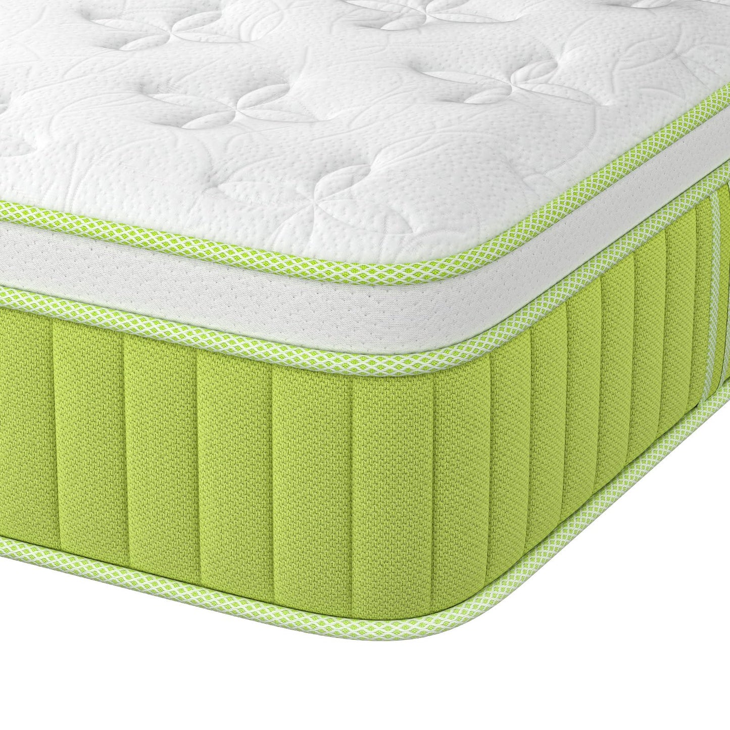 Double Mattress 4ft 6 25cm Memory Foam & Pocketed Spring Hybrid Mattress Medium Firm 7-Zone 9-Layer Breathable Double Bed Mattress with 450lbs Weight